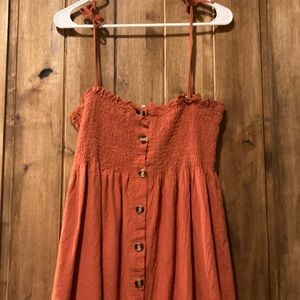 Romwe fall orange mini dress